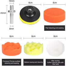 Kit de tampons éponge de polissage pour voiture,