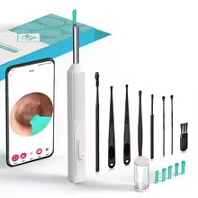 Outil de retrait de cire d'oreille visuel intelligent, avec 8 pièces de nettoyeur d'oreille