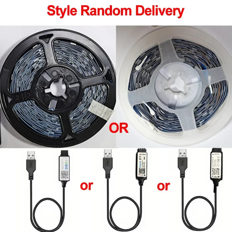 1-5M LED Strip Lights RGB 5050 Color USB Changing Bluetooth App Control Led lamp Diode Tape Ribbon For Room Decor TV BackLight