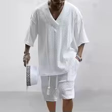 Ensemble deux pièces tricoté pour hommes été