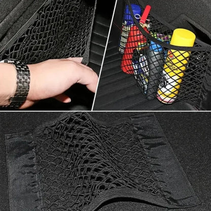 Universal Car Mesh Bag Storage Net Car Storage Bag Double Mesh Trunk Storage Net Car Built-in Storage Bag Car Trunk Storage Net